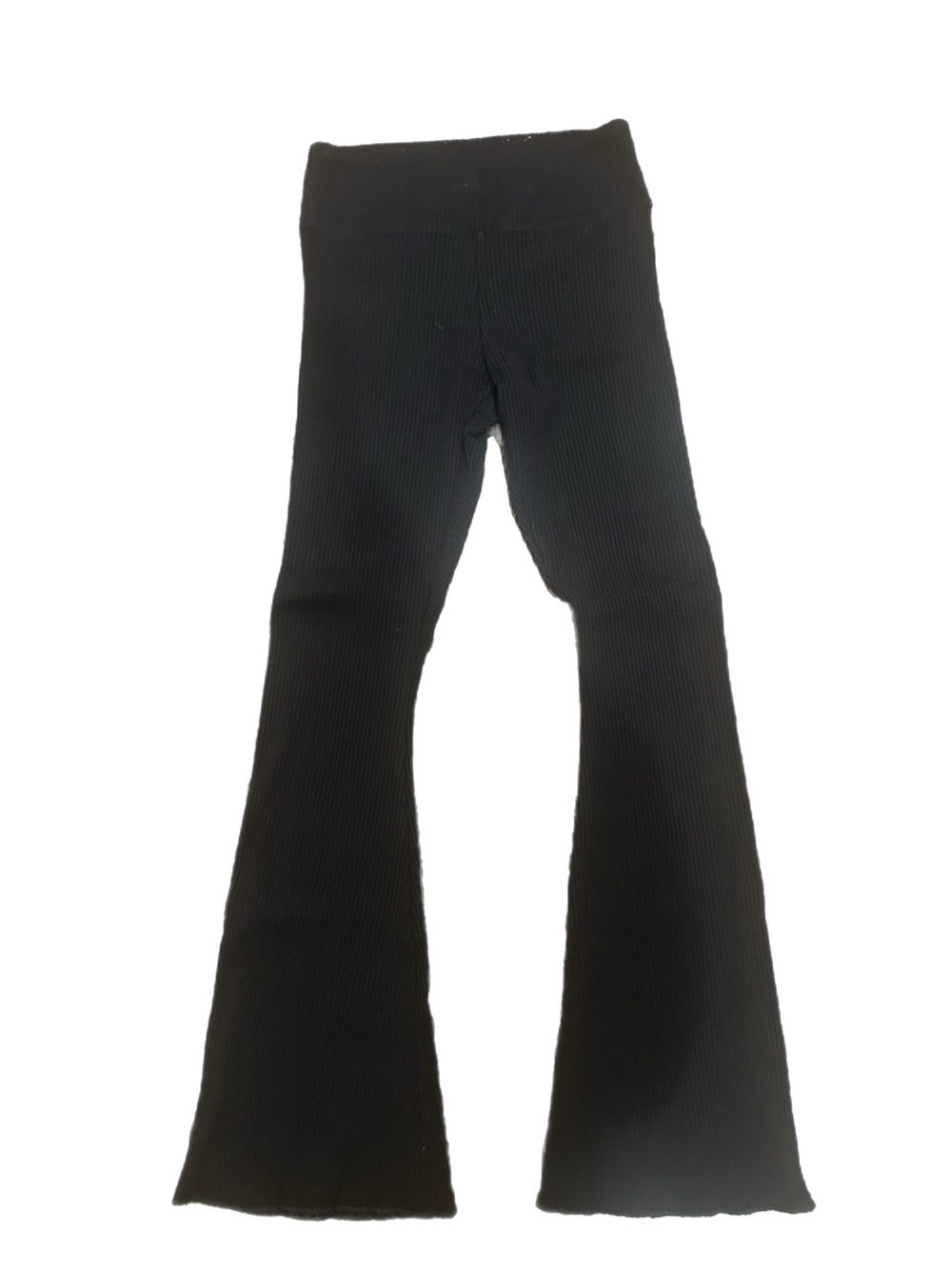 SLS Apparel Ribbed Black Flare Leggings (girls size m)